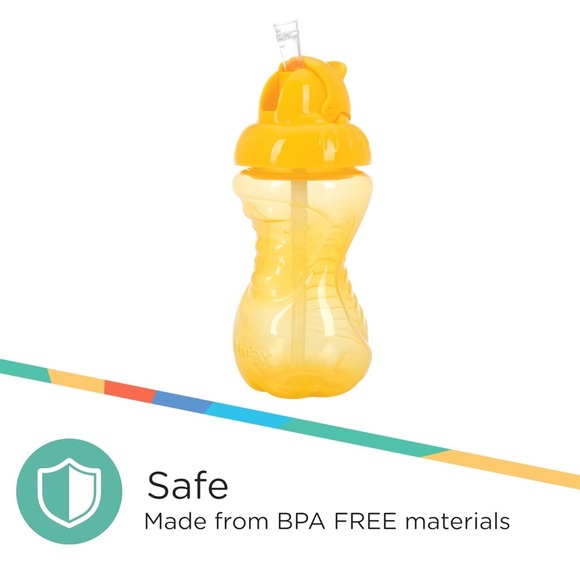 Nuby 2-Pack No-Spill Flip-It Cups, 10 Ounce, Red/Aqua - Picture 4 of 5